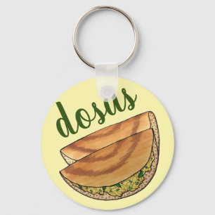 Masala Dosas South Indian Food Cuisine Potato Dosa Key Ring
