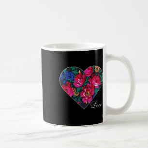 Masani Scarf Floral Heart Love Native American Coffee Mug