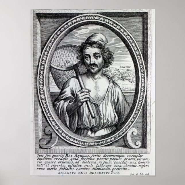 Masaniello, engraved by Petrus de Iode Poster (Front)