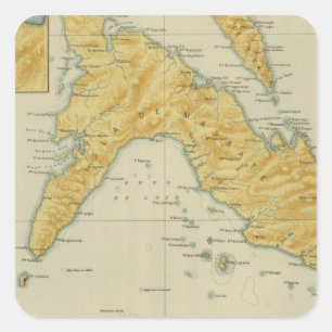 Masbate and Tico No 17 Square Sticker