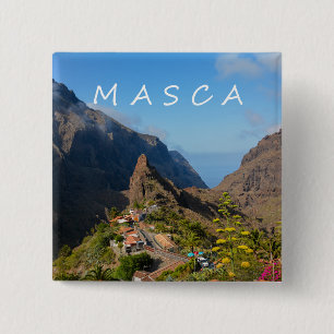 Masca in Spain 15 Cm Square Badge
