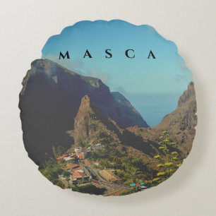 Masca in Spain -  With two different sides     Round Cushion