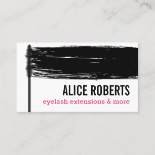 Mascara Strokes Eyelashes extension  Brow Bar Business Card