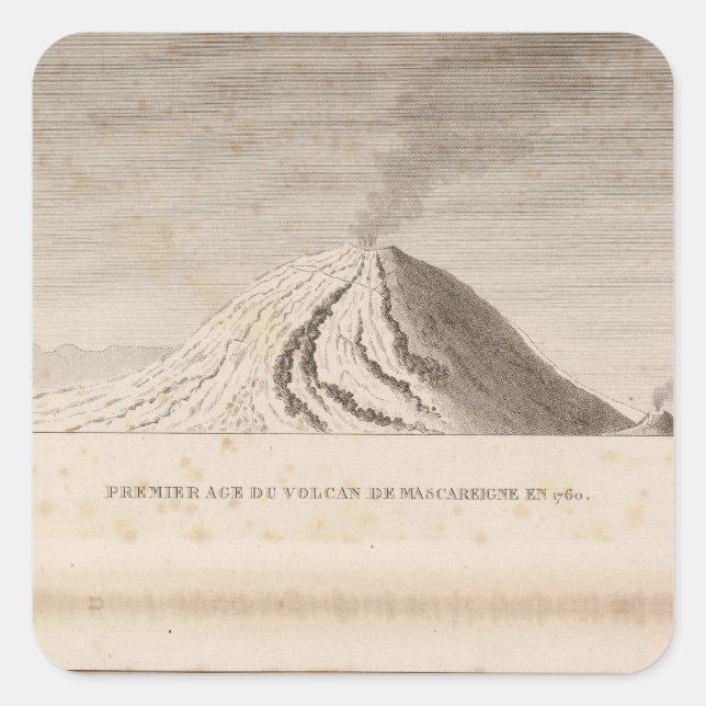 Mascareigne, Vesuve Square Sticker (Front)