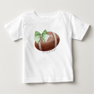 Mascot Bow Cute Football Jersey Baby T-Shirt