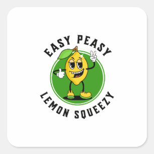 Mascot Lemon Square Sticker