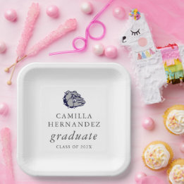 Mascot Logo Graduation Party Plates