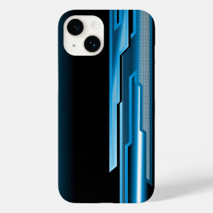 Masculine Abstract Sky Blue Black Design Case-Mate iPhone 14 Case