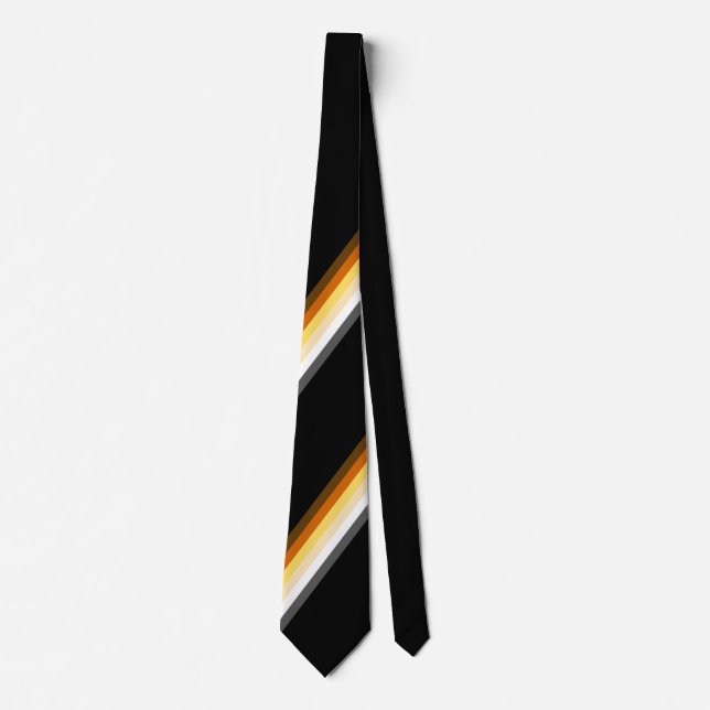 Masculine and Sleek Bears Pride Flag Tie (Front)