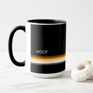 Masculine and Stylish Gay Bears Pride Flag WOOF Mug