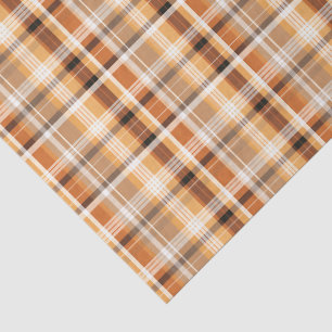 Masculine Autumn Fall Plaid 3 Sheets Tissue Paper