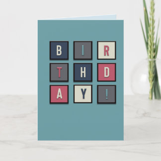 Masculine Birthday Holiday Card