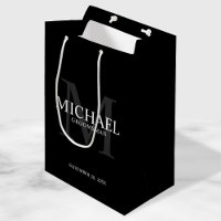 Masculine Black Personalised Groomsmen