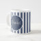 Masculine Blue Striped Personalized Monogrammed