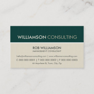 MASCULINE BUSINESS CARD :: minimal pinstripe 2