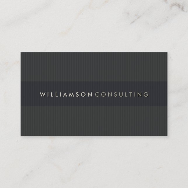 MASCULINE BUSINESS CARD :: simple pinstripe 3D 1 (Front)