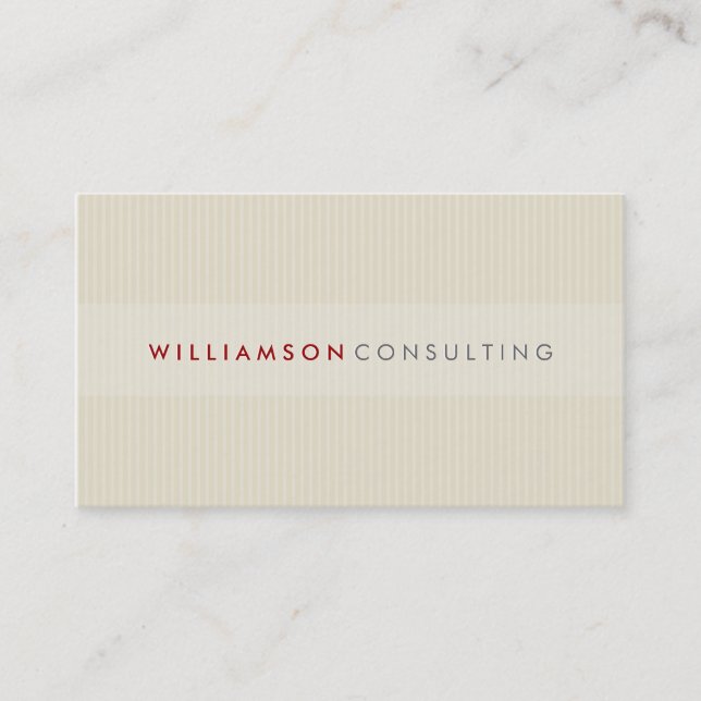 MASCULINE BUSINESS CARD :: simple pinstripe 3D 11 (Front)