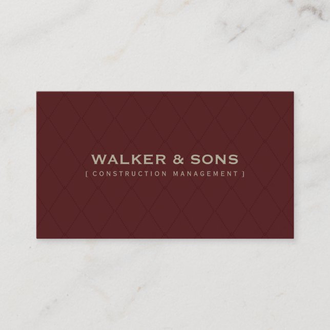MASCULINE BUSINESS CARD :: simply smart 4 (Front)