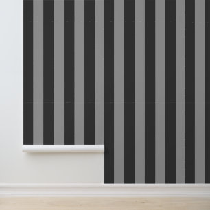 Masculine Elegant Dark and Light Grey Stripes Wallpaper