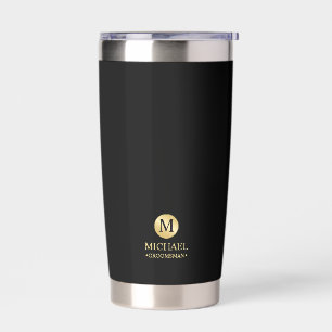 Masculine Gold Personalised Groomsmen Insulated Tumbler