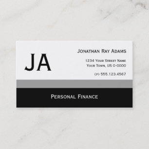Masculine Grey and Black Stripes Business Cards