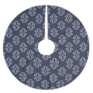Masculine Modern, Abstract Geometric Pattern. Brushed Polyester Tree Skirt