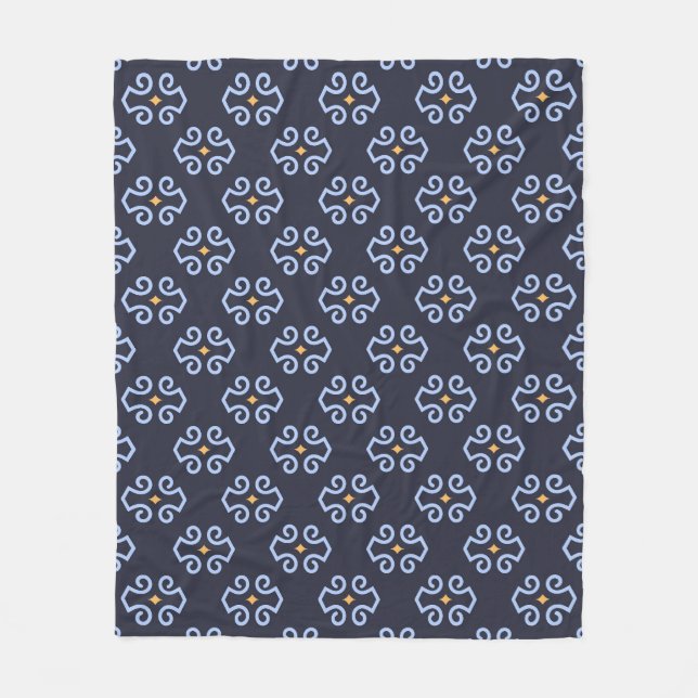 Masculine Modern, Abstract Geometric Pattern. Fleece Blanket (Front)