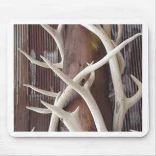 Masculine Outdoorsy Intertwined Antlers Mouse Pad