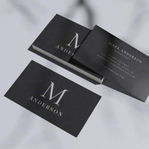 Masculine Personalised Double Monogram Business Card