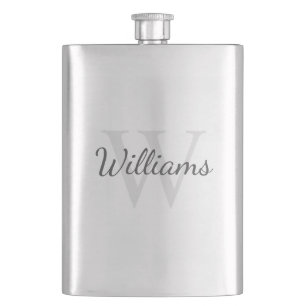Masculine Personalised Monogram and Name Hip Flask