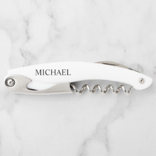 Masculine Personalised Name Corkscrew