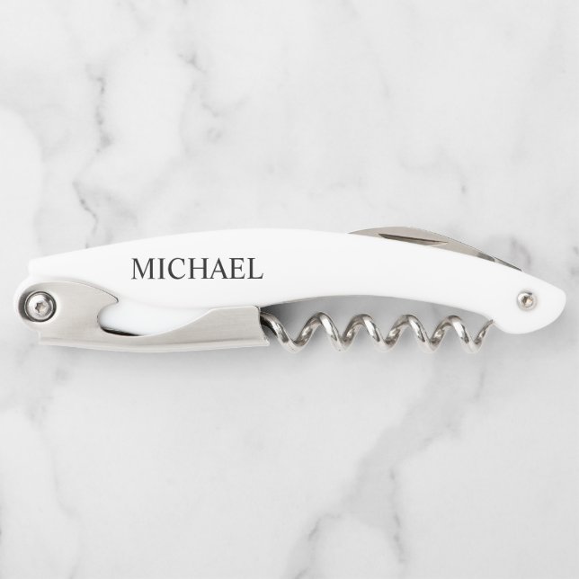 Masculine Personalised Name Corkscrew (Front)