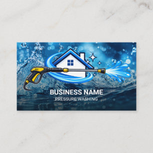 Masculine Pressure Washing Power Wash Business Car Card