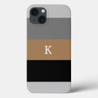 Masculine Stripe Monogrammed Case-Mate iPhone Case