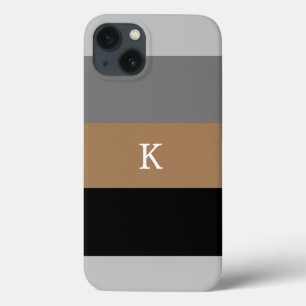 Masculine Stripe Monogrammed Case-Mate iPhone Case
