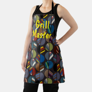 Masculine Striped Oval Halves  Apron