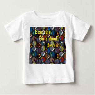 Masculine Striped Oval Halves  Baby T-Shirt