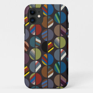 Masculine Striped Oval Halves  iPhone 11 Case