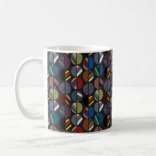 Masculine Striped Oval Halves  Coffee Mug