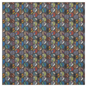 Masculine Striped Oval Halves  Fabric