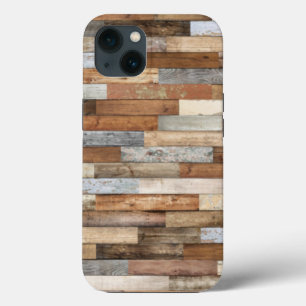 Masculine Woodgrain Rustic Wood iPhone 13 Case