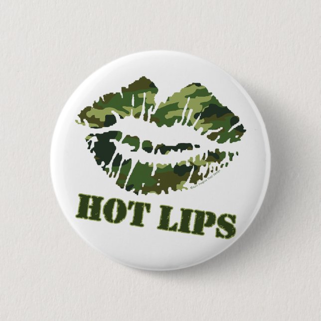 MASH Hot Lips 6 Cm Round Badge (Front)