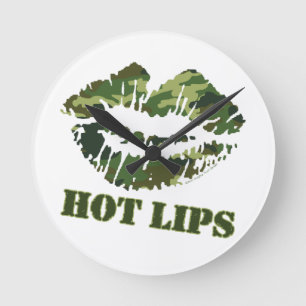 MASH Hot Lips Round Clock