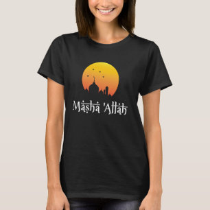 Masha Allah Crescent Moon Mosque Islamic Design Mu T-Shirt