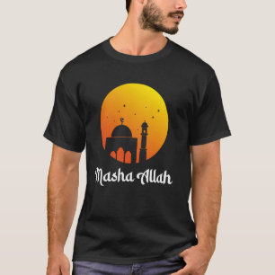 Masha Allah Sunset Mosque Islamic Devotion Muslims T-Shirt