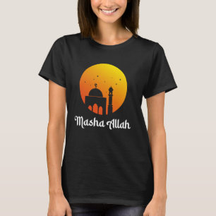 Masha Allah Sunset Mosque Islamic Devotion Muslims T-Shirt
