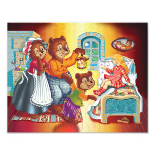 Masha and 3 bears photo print