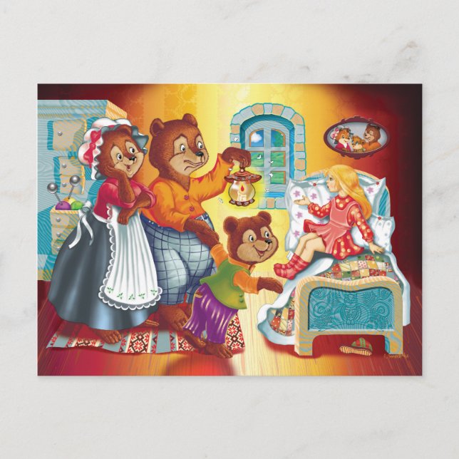 Masha and 3 bears postcard (Front)