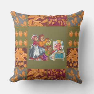 Masha and 3 fairy-tale bears cushion
