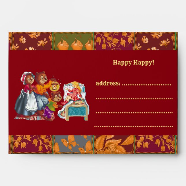 Masha and 3 fairy-tale bears envelope (Front)